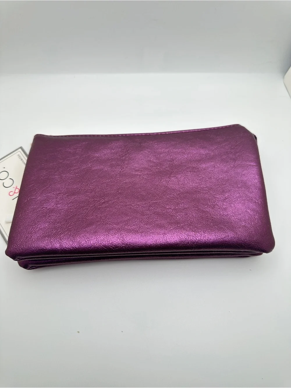 Jen & Co Riley Metallic vegan Leather Crossbody bag Wristlet Clutch